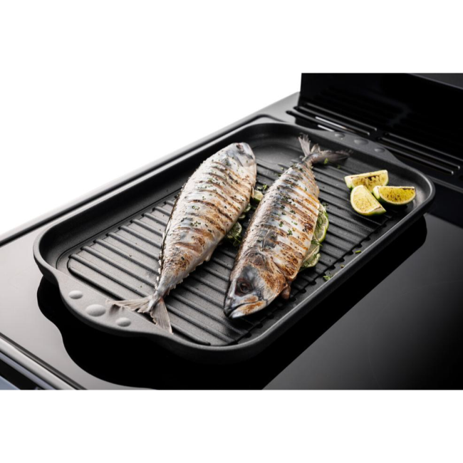 Rangemaster Classic Deluxe 110 Induction Range Cooker - Pale Cream with Chrome Trim | CLDLO110EIPPCRCM1 - Image 3