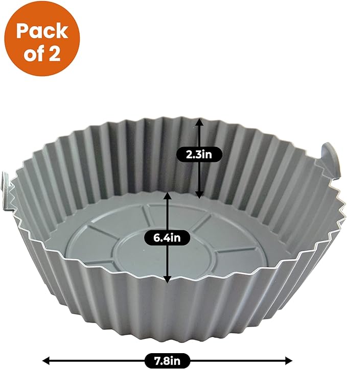 Schallen Circular Silicone Air Fryer Liner - 2 Pack | 325366 - Image 5 Schallen Circular Silicone Air Fryer Liner - 2 Pack | 325366 - Image 5