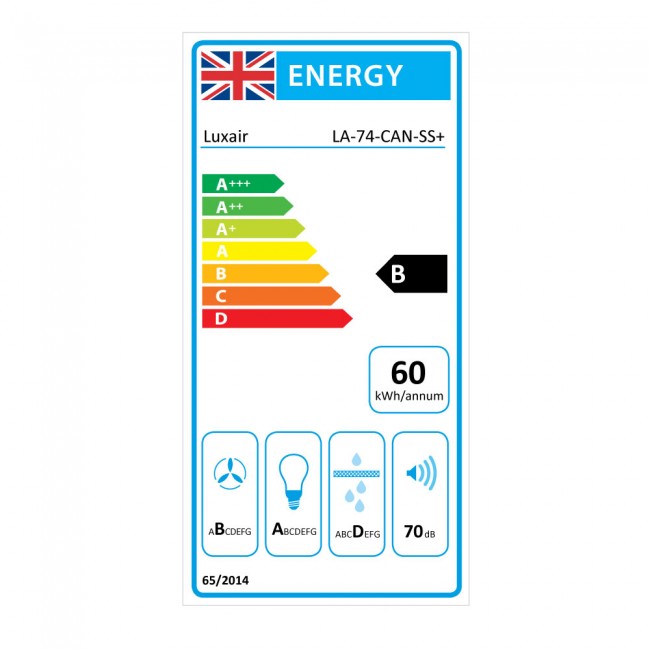 Luxair 74cm Canopy Cooker Hood Stainless Steel | LA-74-CAN-SS-PLUS - Image 3