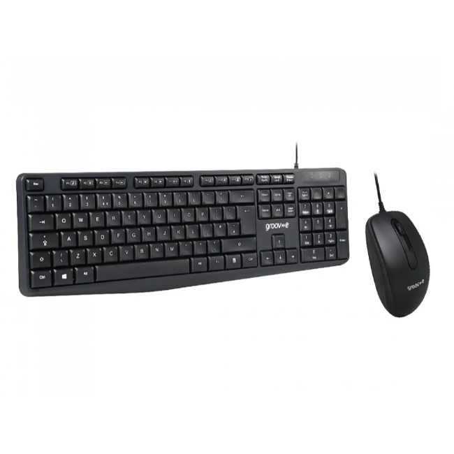 Groove Wired Keyboard & Mouse Set | Black | GVPC19BK