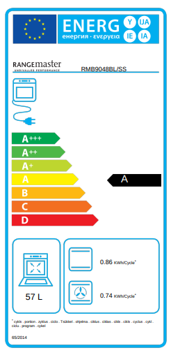Rangemaster Built-In 90cm Double Oven - Black & Stainless Steel | RMB9048BL/SS - Image 4