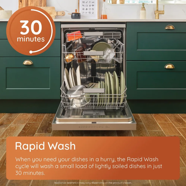 Hotpoint Freestanding Dishwasher with Rapid Wash 14pl/7prg - Black | HP2FFC14BN6BUK - Image 7