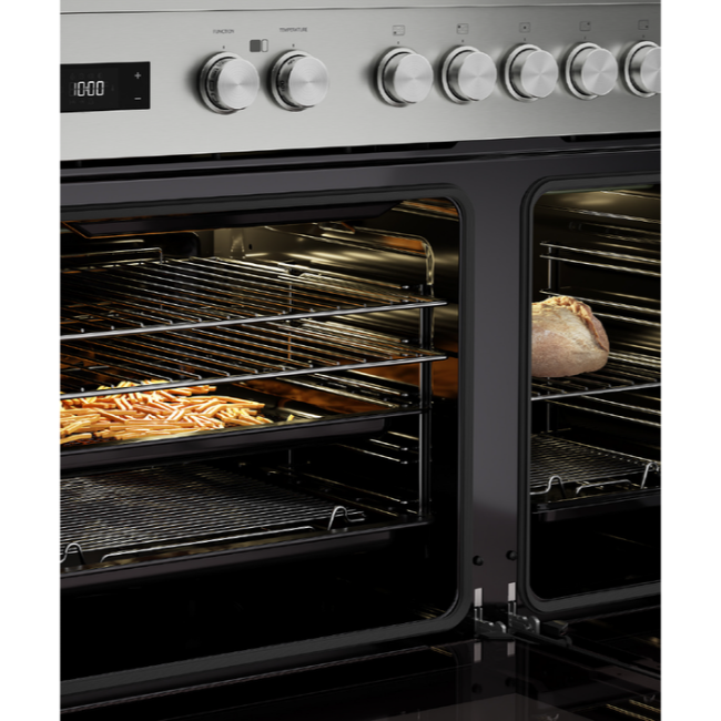 Fisher & Paykel 90cm Series 7 Contemporary Dual Fuel 5 Burner Freestanding Cooker - Steel | OR90L7DBGFX2 - Image 8