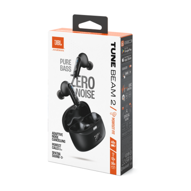 JBL Tune Beam 2 True Wireless Noise Cancelling Earbuds - Black | JBLTBEAM2BLK - Image 11