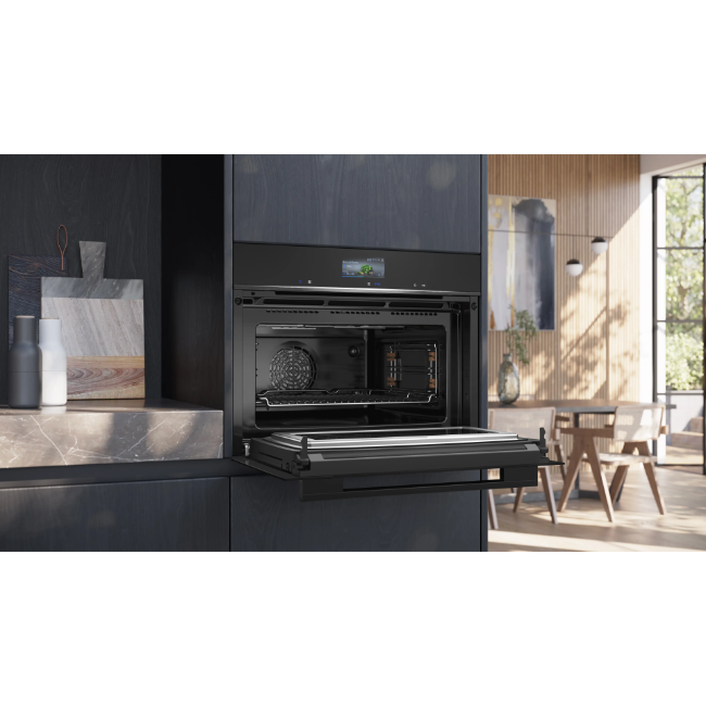 Siemens IQ700 Built-In Compact Oven with Microwave Function 60x45cm - Black | CM776G1B1B - Image 4