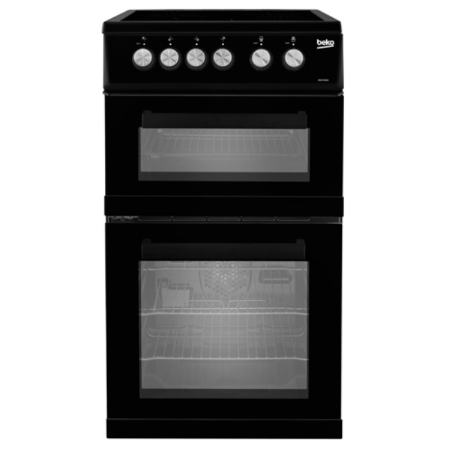 Beko 50cm Cooker Double Oven/Ceramic - Black | KDVC563AK - Image 2
