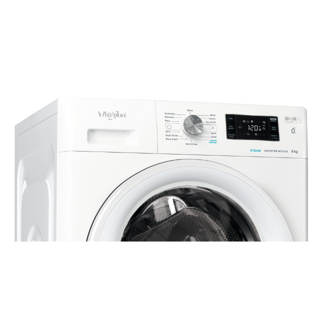 Whirlpool FreshCare+ Washing Machine 8kg 1400sp - White | FFB8469WVUK - Image 6