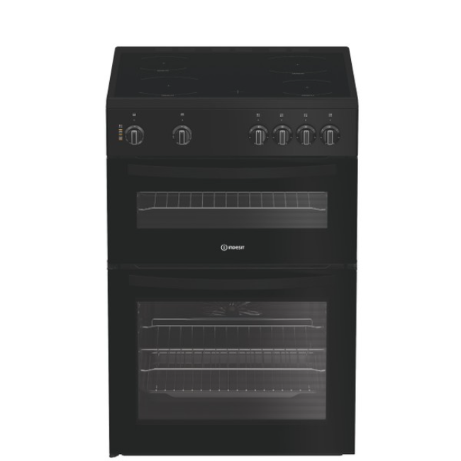 Indesit Electric Freestanding Double Cooker 60cm - Black | IDE6VMB