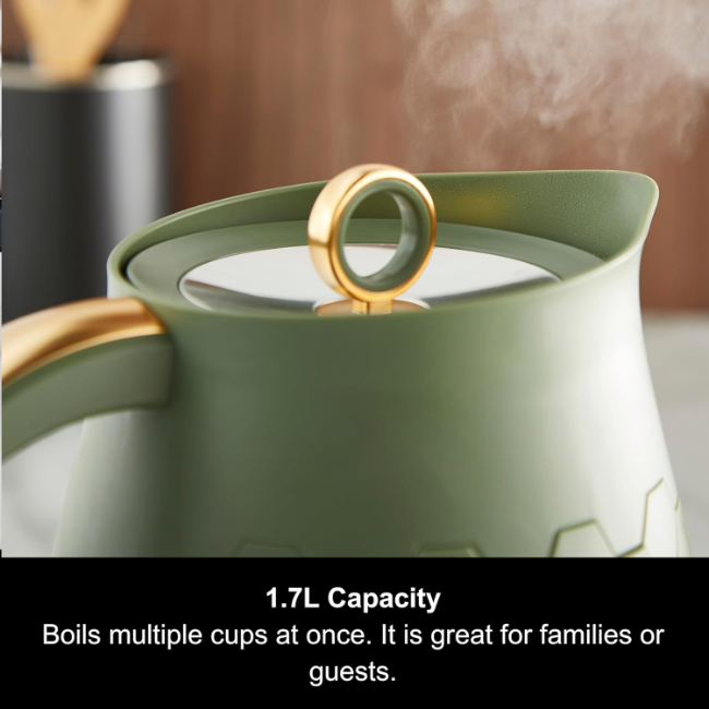 Morphy Richards Cassini 1.7L Jug Kettle | Olivine Green | 103022 - Image 6