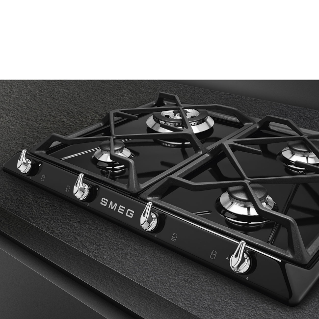 Smeg Victoria 60cm 4 Burner Gas Hob - Black | SR964NGH - Image 5