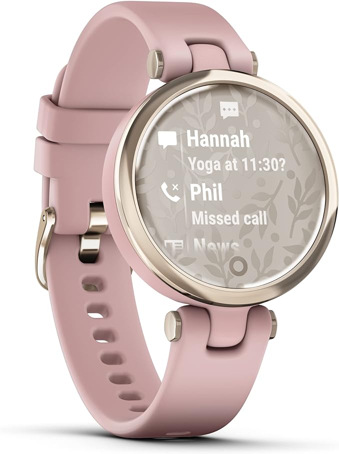 Garmin Lily Watch - Cream Gold Bezel with Dust Rose Case and Silicone Band | 010-02384-13 - Image 2