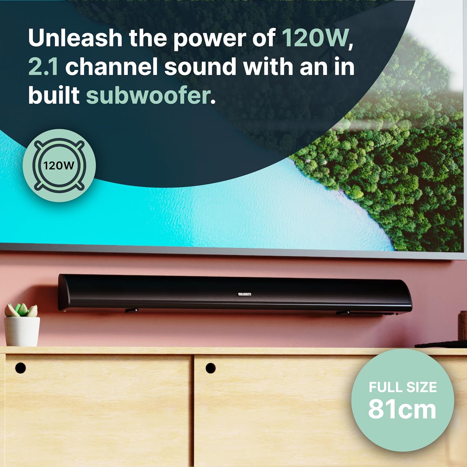 Majority Snowdon 120W TV Soundbar - Black | SNOBARBLK2 - Image 2 Majority Snowdon 120W TV Soundbar - Black | SNOBARBLK2 - Image 2
