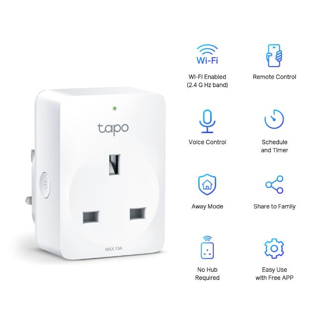 TP-Link Mini Smart Wi-Fi Socket | Tapo P100 - Image 5 TP-Link Mini Smart Wi-Fi Socket | Tapo P100 - Image 5