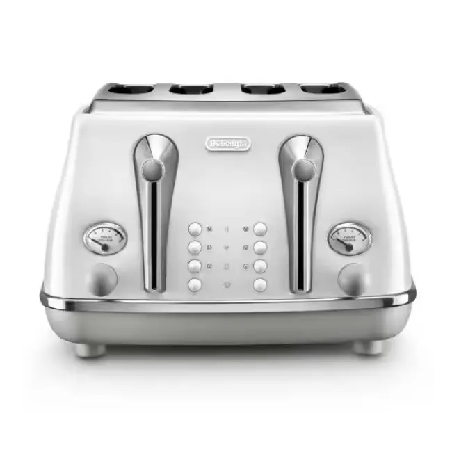 Delonghi Icona Capitals 4 Slice Toaster | White | CTOC4003.W Delonghi Icona Capitals 4 Slice Toaster | White | CTOC4003.W