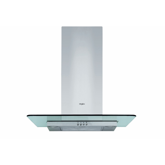 Whirlpool 60cm Cooker Hood Silver & Glass | WHFG64FLMX Whirlpool 60cm Cooker Hood Silver & Glass | WHFG64FLMX