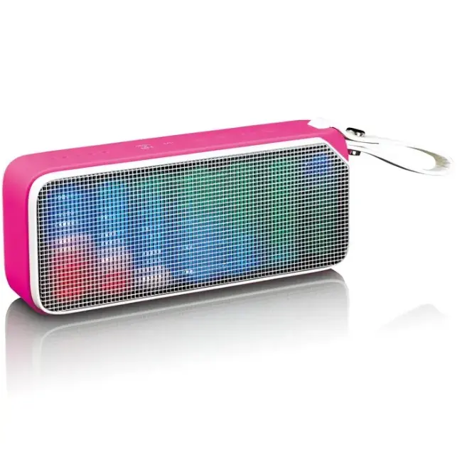 Lenco Bluetooth Stereo Speaker With Party Lights | Pink | BT-191PK - Image 2