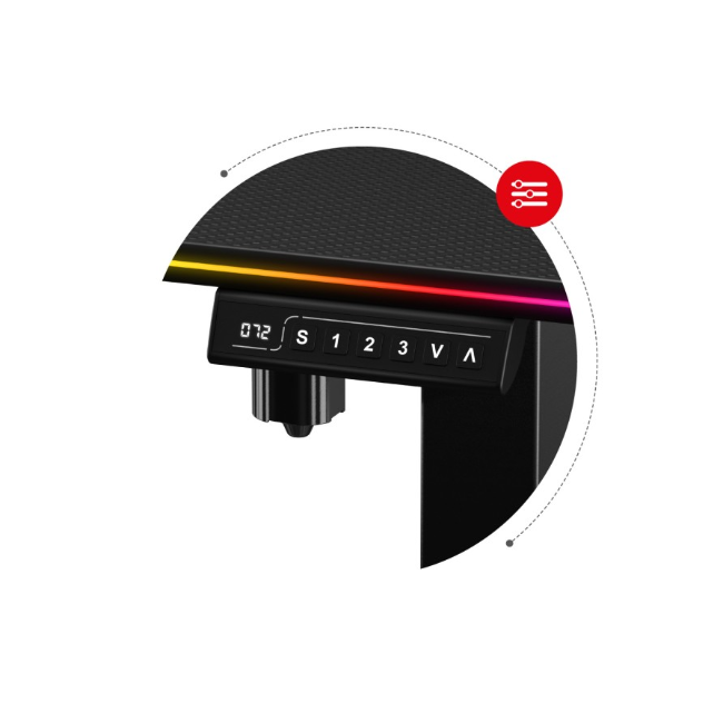 Huzaro LED Gaming Desk RGB - Black | HERO8.2-RGB - Image 9