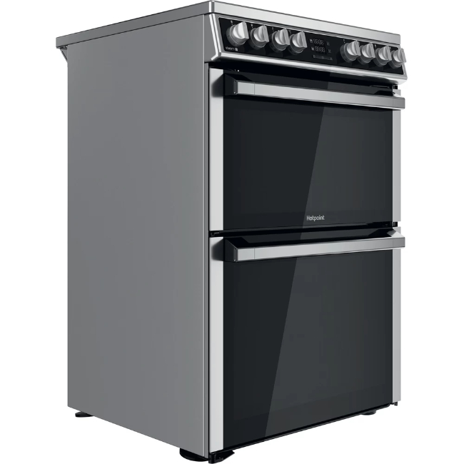 Hotpoint 60cm Electric Freestanding Double Cooker - Inox | HDM67V8D2CX - Image 2