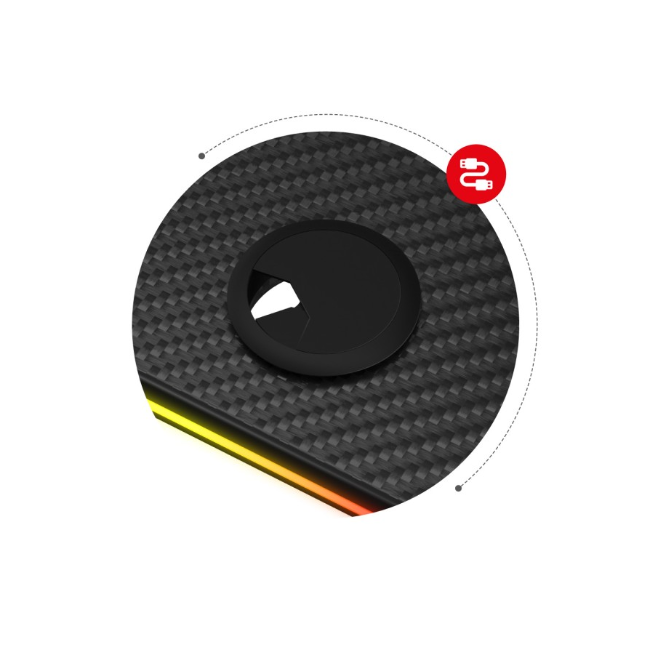 Huzaro LED Gaming Desk RGB - Black | HERO8.2-RGB - Image 10