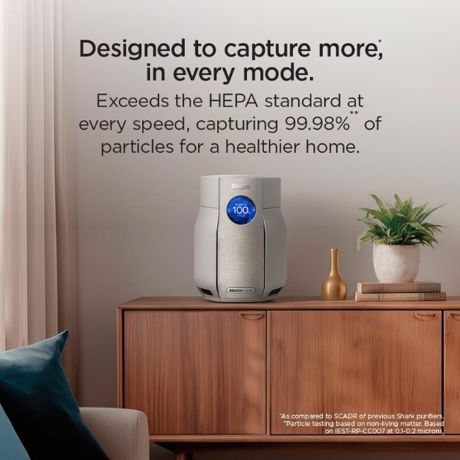 Shark BreatheClear Compact Pro Smart Air Purifier | Dove | HP062UK - Image 3