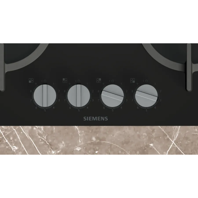 Siemens IQ500 4 Burner Gas Hob with Tempered Glass - Black | EP6A6HI10 - Image 2