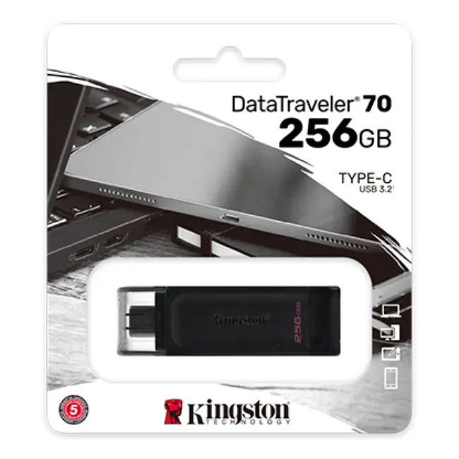 Kingston 256GB Flash Drive | USB-C | DT70256G - Image 2