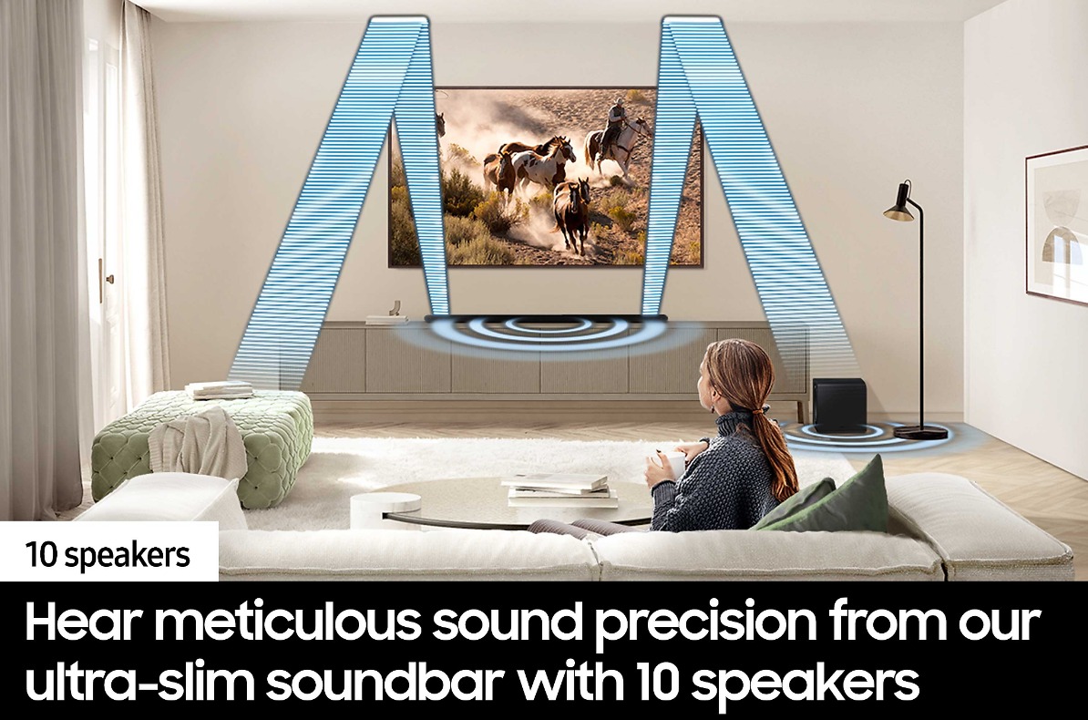 Samsung Ultra Slim 3.1.2" Soundbar with Subwoofer - Black | HW-S800D-XU - Image 3