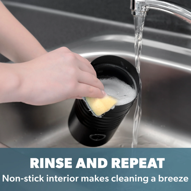 Daewoo 200ml Electric Milk Frother | Black | 970104 - Image 4