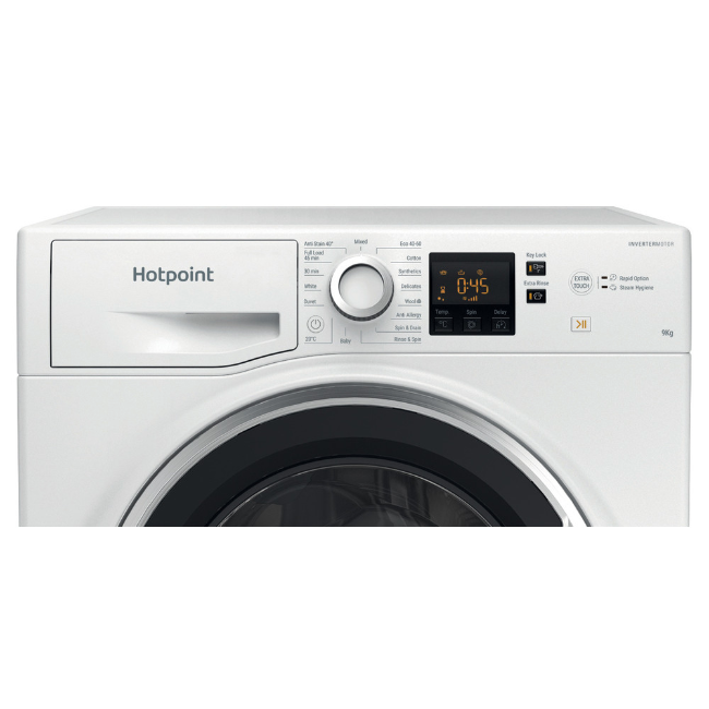 Hotpoint Anti-Stain Washing Machine 9kg 1400sp - White | HNR9W64WSIRE - Image 2