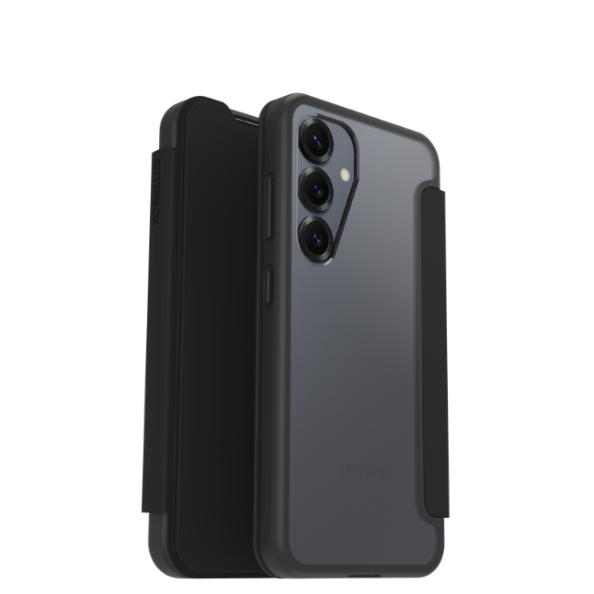 Otterbox React Series Folio Samsung Galaxy S25 | Black Crystal | 77-97829