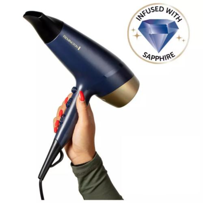 Remington Sapphire Luxe Hair Dryer | Blue & Champagne | D5805 - Image 2