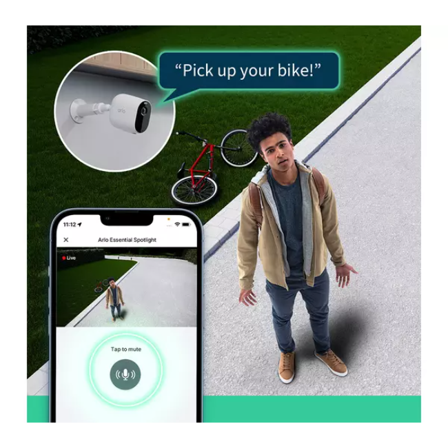 Arlo Essential Spotlight Security WiFi Camera 1 Pack - White | VMC2030100EUS - Image 7