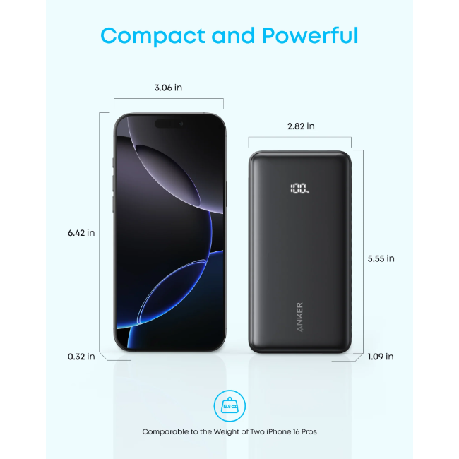 Anker Zolo Power Bank | 20K, 22.5W | Black | A110EH11 - Image 4