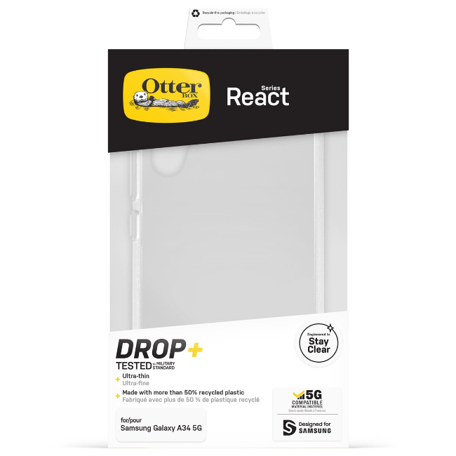 Otterbox Samsung A34 React Case - Clear | 77-91643 - Image 4