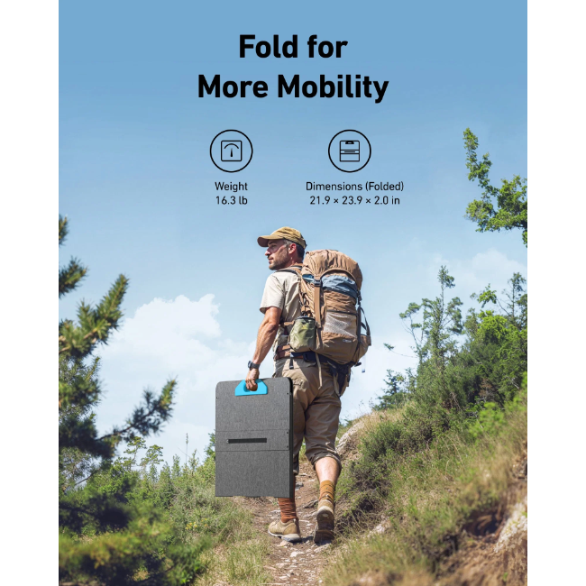 Anker SOLIX PS200 Portable Solar Panel - Black | A24360A1 - Image 6