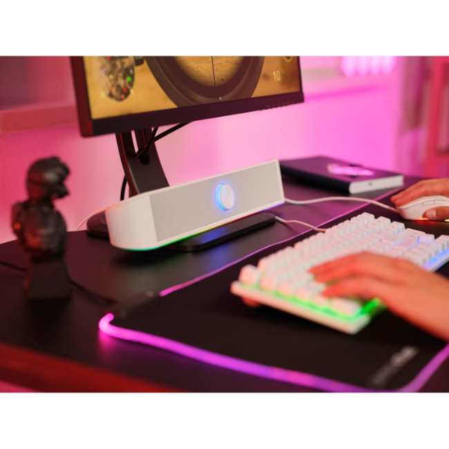 Trust GXT 619W Thorne RGB Illuminated Soundbar | White | T25110 - Image 6