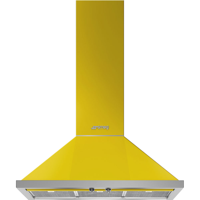 Smeg 90cm Portofino Chimney Hood - Yellow | KPF9YW