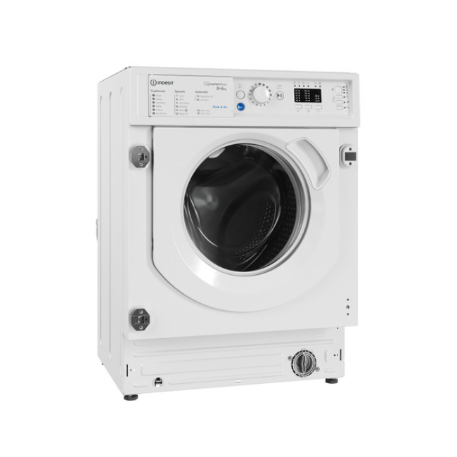 Indesit Push&Go Integrated Washer Dryer - White | BIWDIL861485UK - Image 2 Indesit Push&Go Integrated Washer Dryer - White | BIWDIL861485UK - Image 2