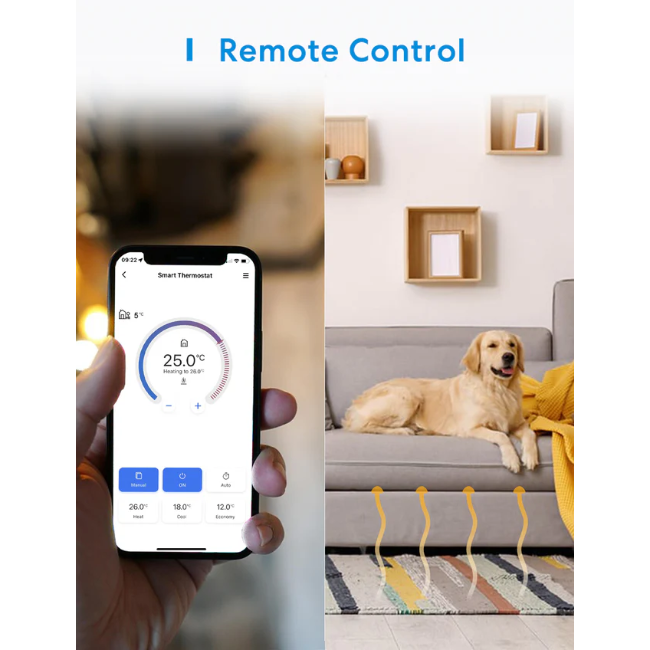 Meross Smart Wi-Fi Thermostat for Boiler/Water Heating System | MTS200BHK-EU - Image 5