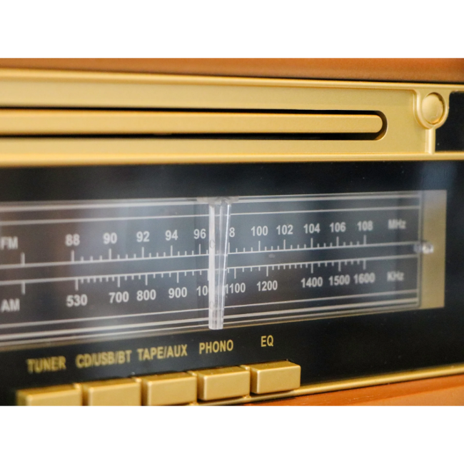 Classic Phono Retro Turntable - 8 In1 - Wood | TCD-2551WD - Image 13