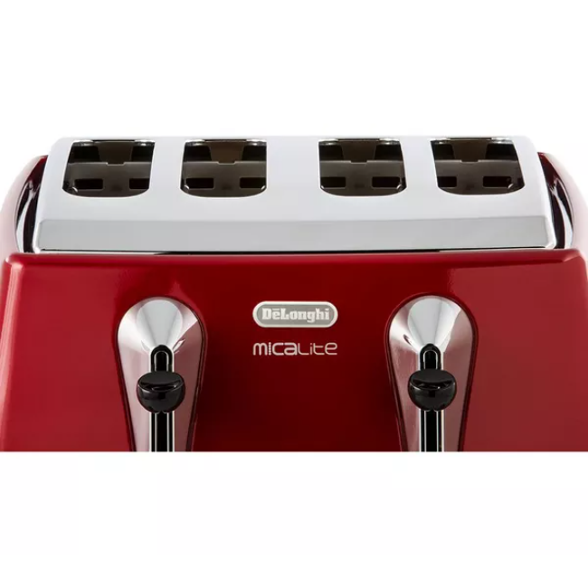 Delonghi Toaster 4 Slice - Red | CT0M4003R - Image 7