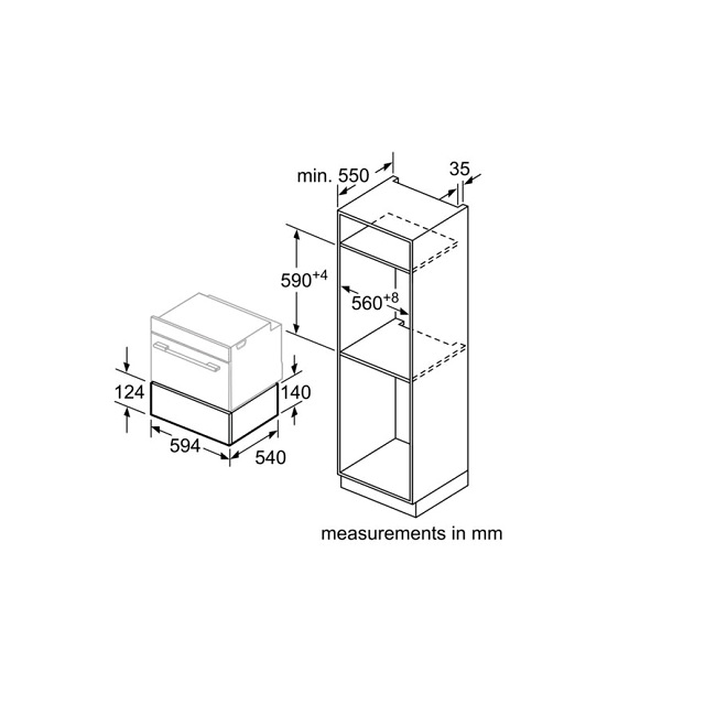 Bosch 14cm Warming Drawer BIC510NS0B - Image 2