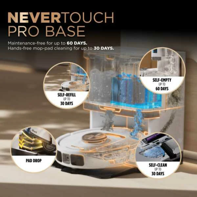 Shark PowerDetect NeverTouch Pro 2in1 Robot Vac & Mop  - White | RV2800ZEUKWH - Image 10
