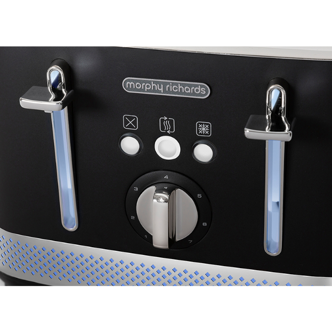 Morphy Richards Illumination 4 Slice Toaster - Black | 248020 - Image 3