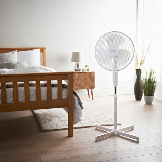 Oscillating Fan 3 Speed | 16" Adjustable Height - White | 439309 - Image 3