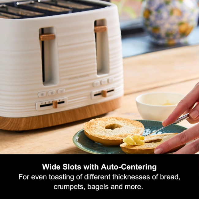 Morphy Richards Clay 4 Slice Toaster | White | 243102 - Image 2