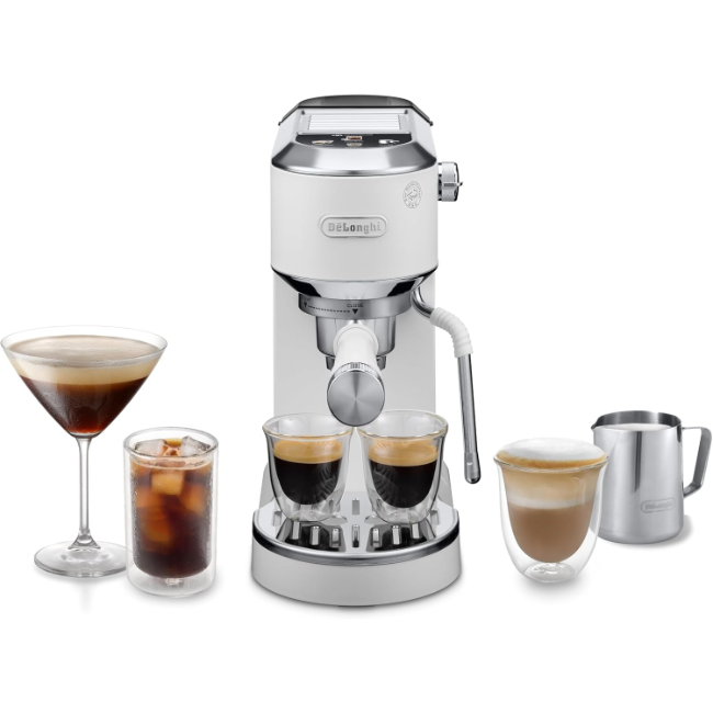 DeLonghi Dedica Duo Manual Coffee Maker | White | EC890.WI