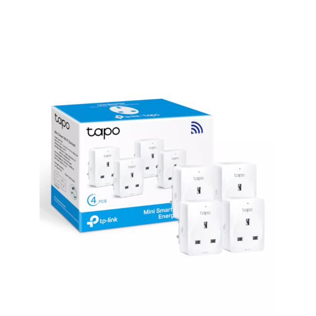 TP-Link Mini Smart Wi-Fi Energy Monitoring Socket - 4 Pack | Tapo P1104PK TP-Link Mini Smart Wi-Fi Energy Monitoring Socket - 4 Pack | Tapo P1104PK