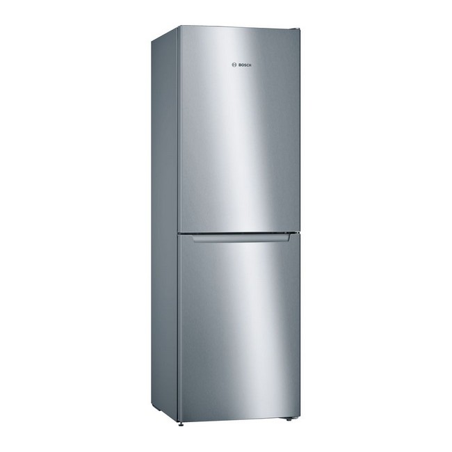 Bosch Serie 2 Fridge Freezer | 186x60cm | No Frost - Stainless Steel | KGN34NLEAG - Image 1 Bosch Serie 2 Fridge Freezer | 186x60cm | No Frost - Stainless Steel | KGN34NLEAG - Image 1