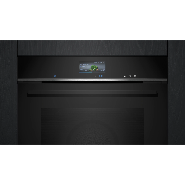 Siemens IQ700 Built-In Oven with Steam Function 60x60 cm - Black | HS736G1B1B - Image 2